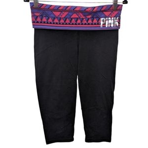VS Pink Yoga Cropped Leggings 🖤 Size S